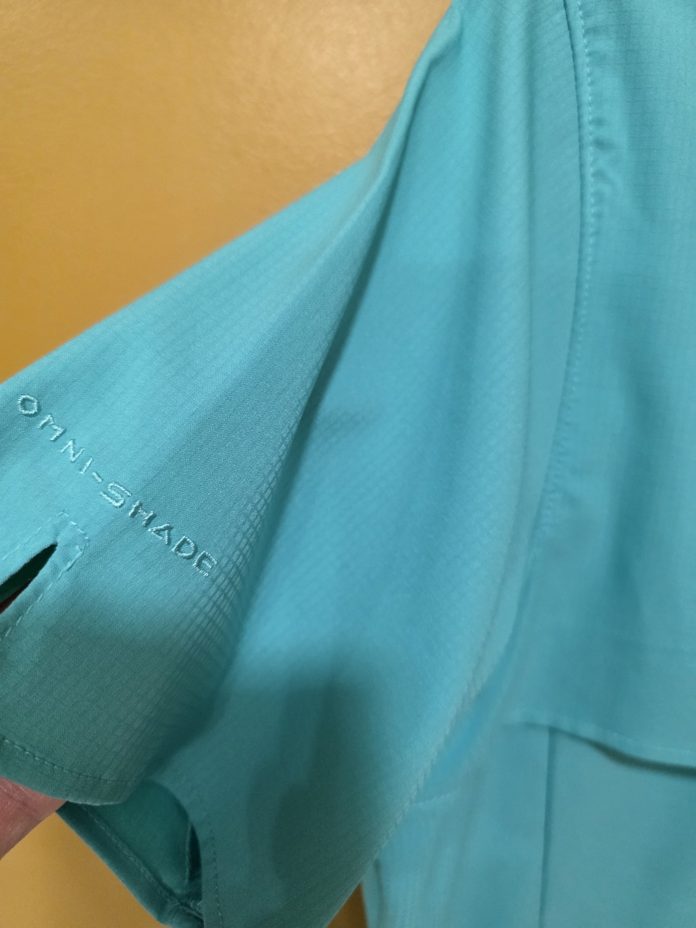 Columbia Women Teal Short Sleeve Button Shirt Size 8 - Picture 4 of 12